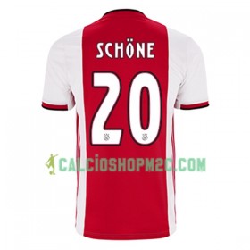 Ajax Amsterdam Lasse Schöne 20 Maglia Prima 2019/2020 Manica Corta